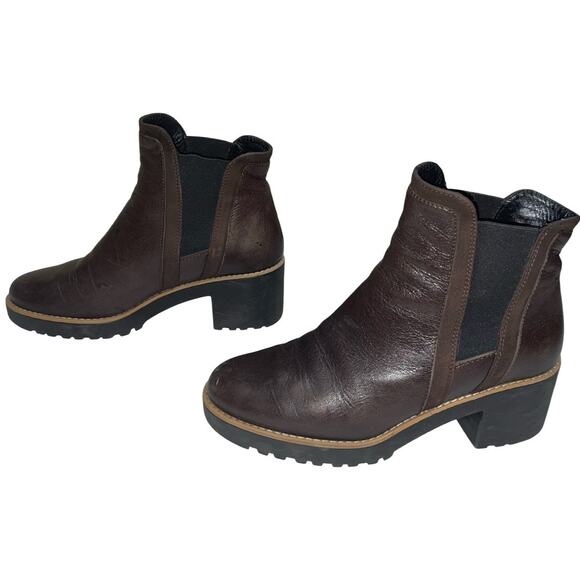 Hogan Brown Leather Ankle Chelsea Boots     Size: EU 35  US 5 - Picture 4 of 8